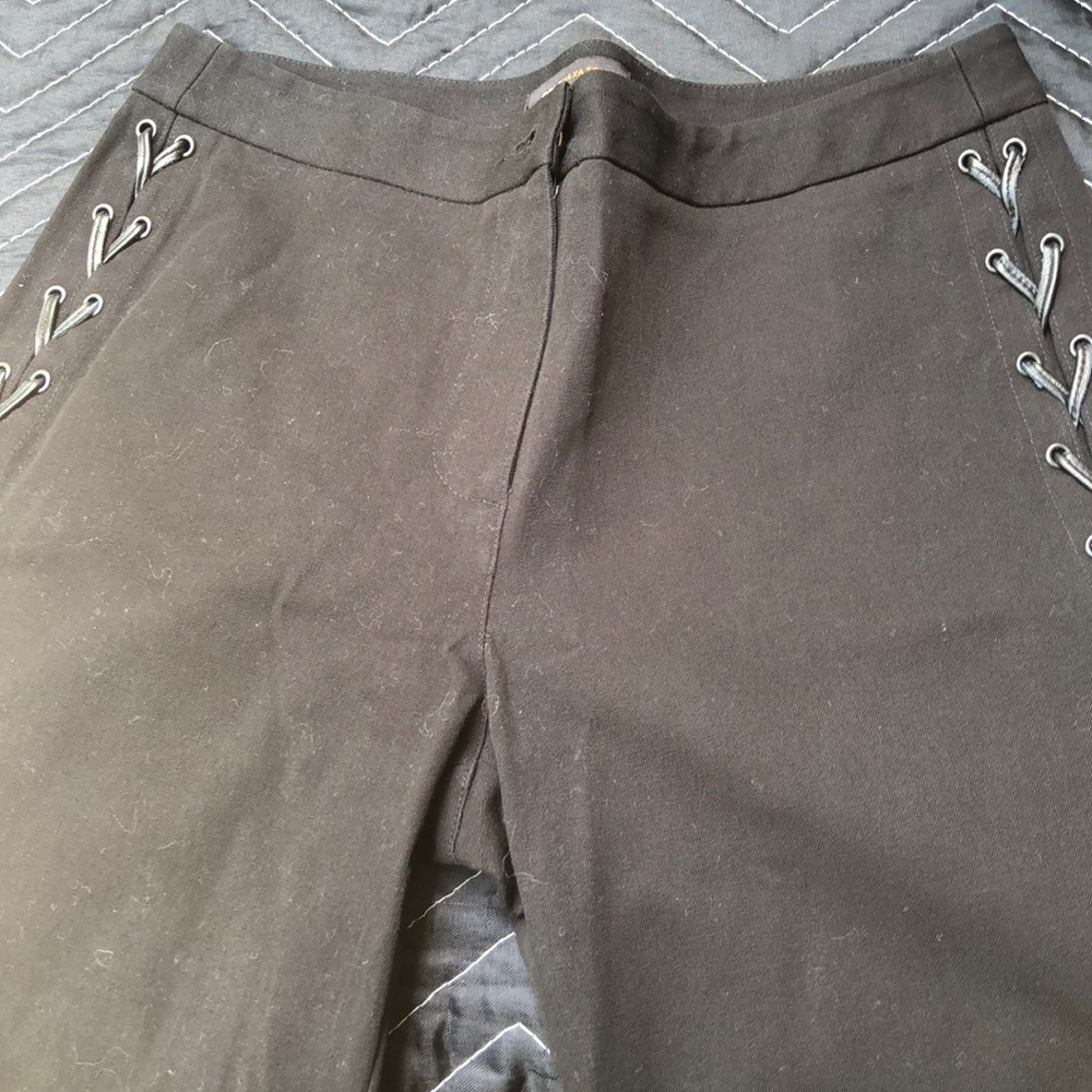 BCBG leather lined pants